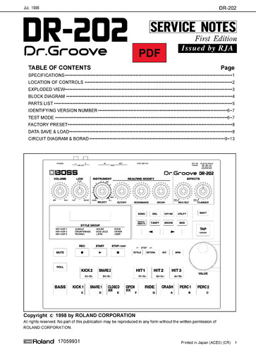 Boss 202 service manual mit - boss,