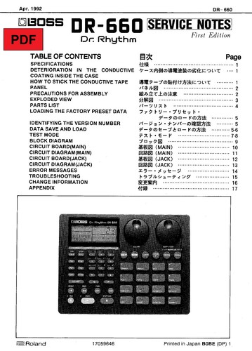 Boss 660 service - dr-660, mit